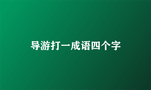导游打一成语四个字
