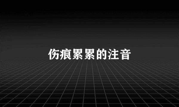 伤痕累累的注音