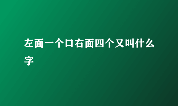 左面一个口右面四个又叫什么字