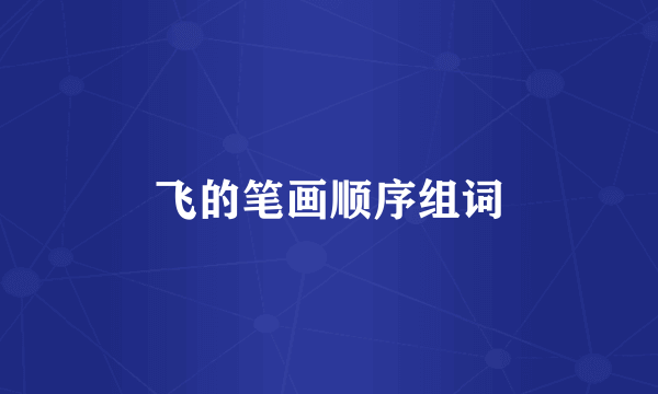 飞的笔画顺序组词