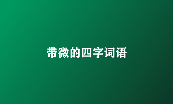 带微的四字词语