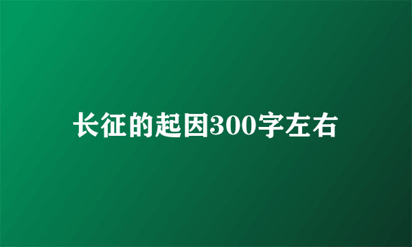 长征的起因300字左右