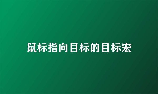 鼠标指向目标的目标宏