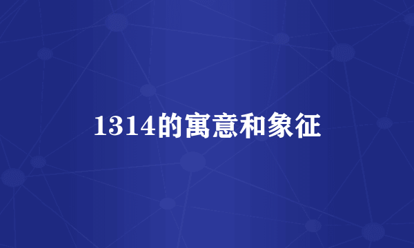 1314的寓意和象征