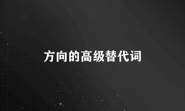 方向的高级替代词