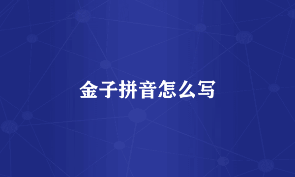 金子拼音怎么写