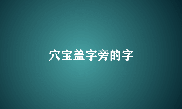 穴宝盖字旁的字