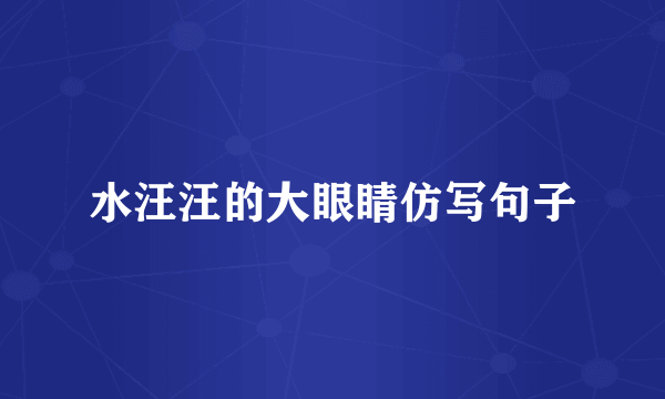 水汪汪的大眼睛仿写句子