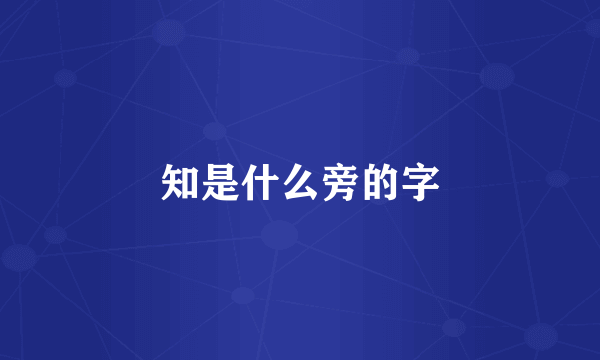 知是什么旁的字