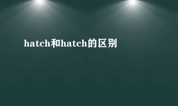 hatch和hatch的区别