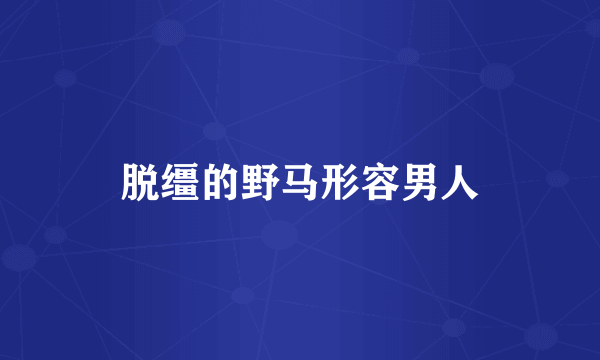 脱缰的野马形容男人
