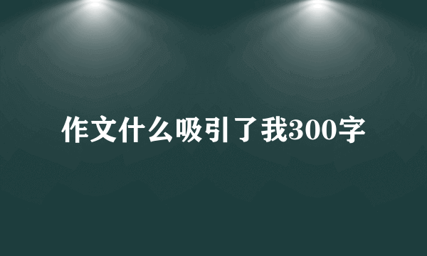 作文什么吸引了我300字