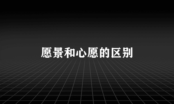 愿景和心愿的区别