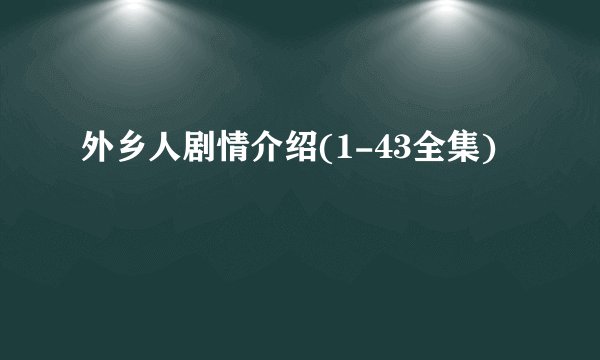 外乡人剧情介绍(1-43全集)