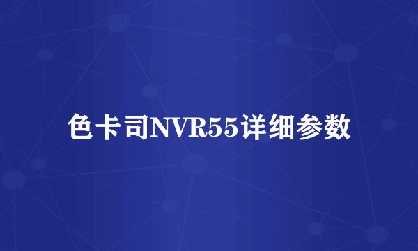 色卡司NVR55详细参数