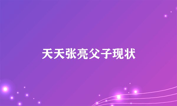 天天张亮父子现状
