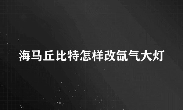 海马丘比特怎样改氙气大灯