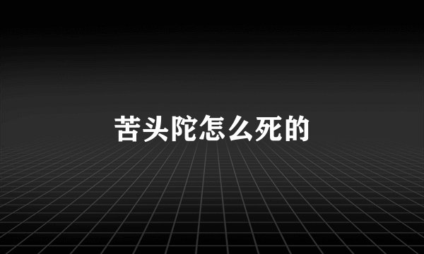 苦头陀怎么死的