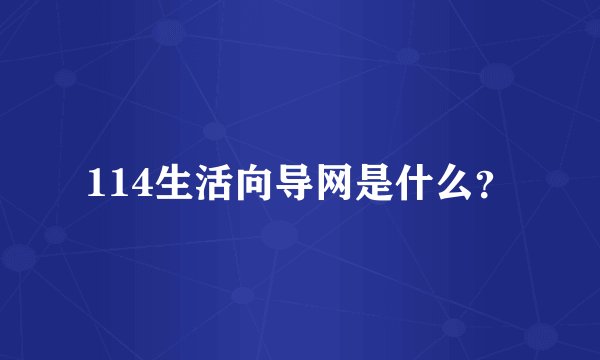 114生活向导网是什么？