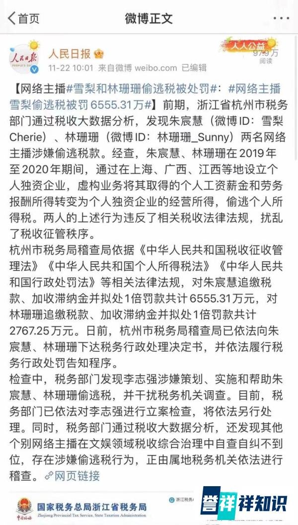 头部美妆红人雪梨和林珊珊因偷逃税被重罚！