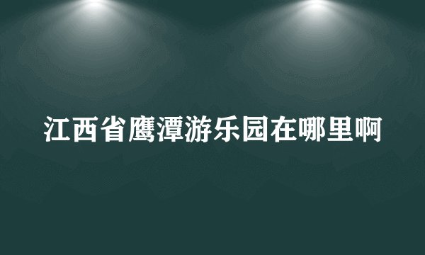 江西省鹰潭游乐园在哪里啊