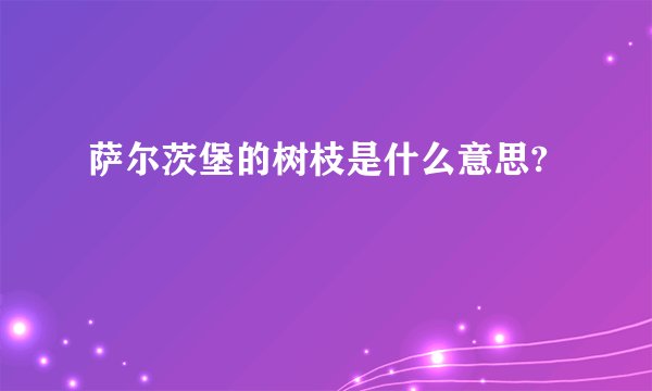 萨尔茨堡的树枝是什么意思?