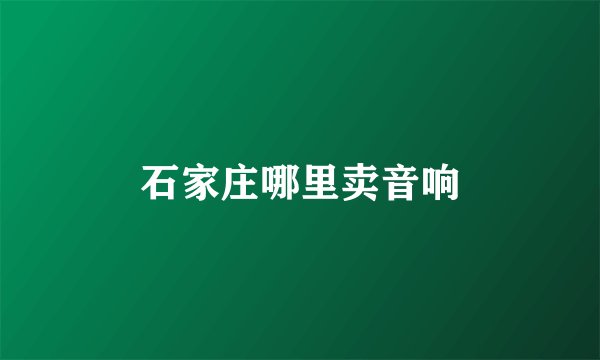 石家庄哪里卖音响