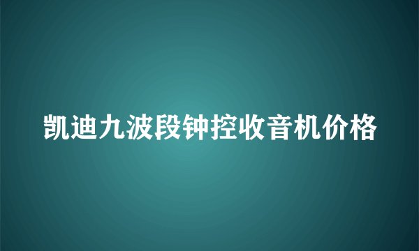 凯迪九波段钟控收音机价格