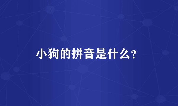 小狗的拼音是什么？
