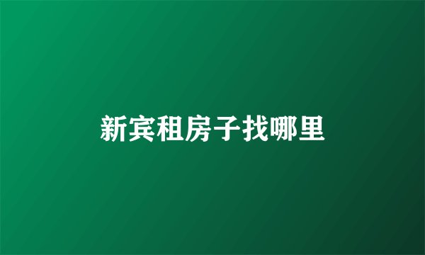 新宾租房子找哪里