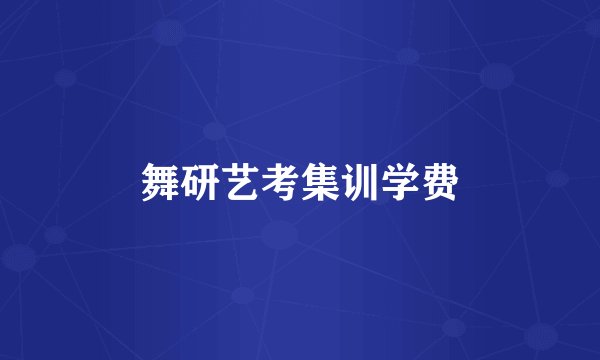 舞研艺考集训学费