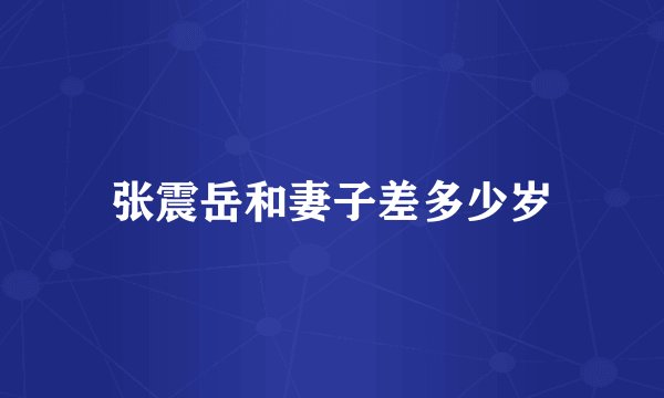 张震岳和妻子差多少岁