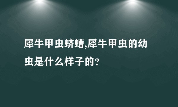 犀牛甲虫蛴螬,犀牛甲虫的幼虫是什么样子的？