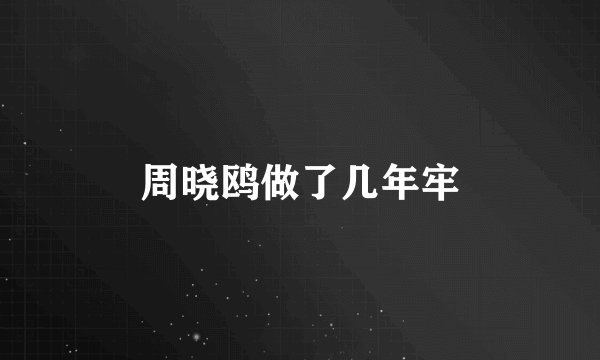 周晓鸥做了几年牢