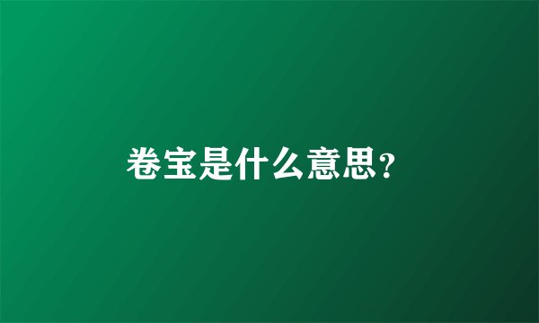 卷宝是什么意思？