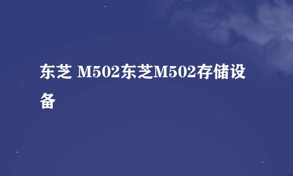 东芝 M502东芝M502存储设备