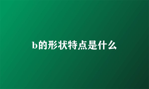 b的形状特点是什么