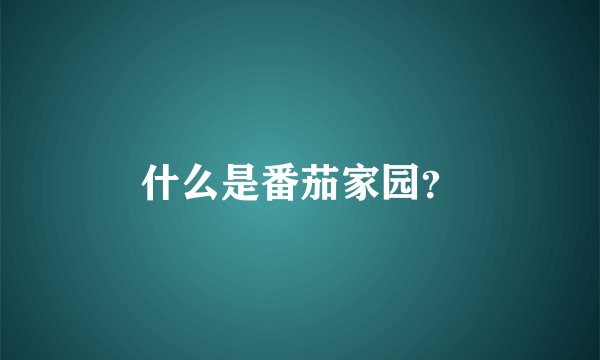 什么是番茄家园？