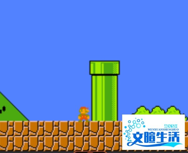 超级玛丽第一关怎么进入水管吃金币？