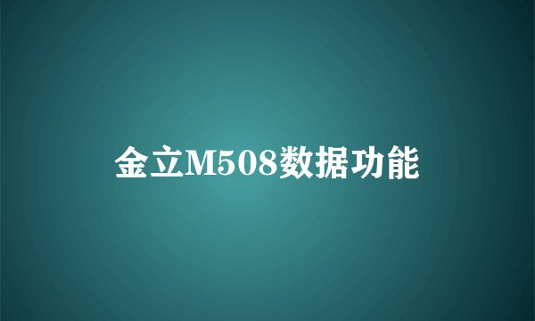 金立M508数据功能