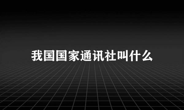 我国国家通讯社叫什么