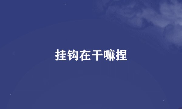 挂钩在干嘛捏