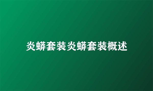 炎蟒套装炎蟒套装概述