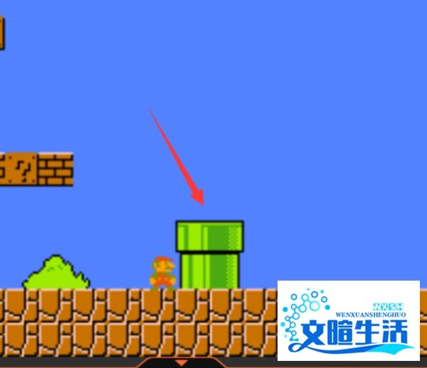 超级玛丽第一关怎么进入水管吃金币？