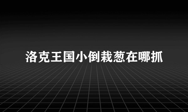 洛克王国小倒栽葱在哪抓