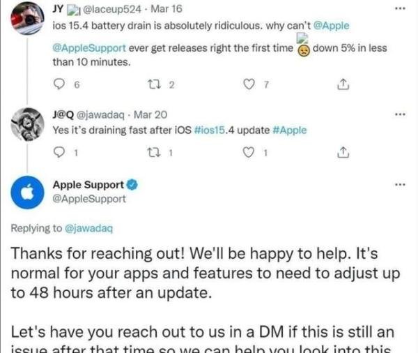 怕后悔别升级！iOS 15.4续航翻车暂无解决方案