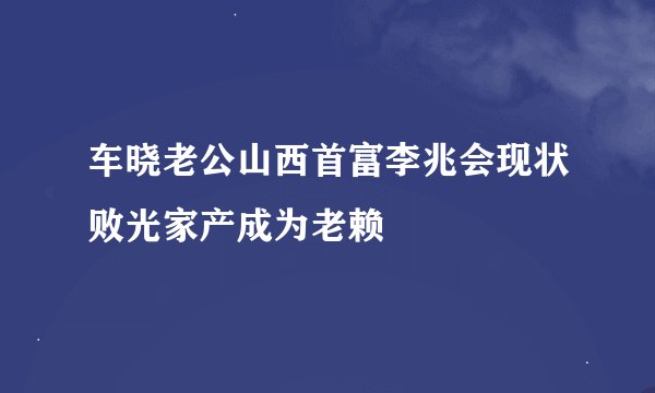 车晓老公山西首富李兆会现状败光家产成为老赖