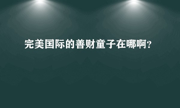 完美国际的善财童子在哪啊？