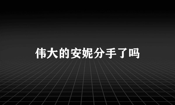 伟大的安妮分手了吗