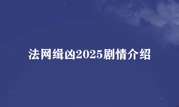法网缉凶2025剧情介绍